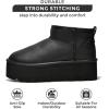 imageProject Cloud 100 Genuine Suede Leather Ankle Boots for Women  Fur Boots Memory Foam Insole Womens Boots  AntiSlip Mini Platform Boots  Lightweight Winter Boots for Women  Snow Boots HuggyBlack Leather