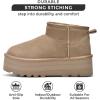 imageProject Cloud 100 Genuine Suede Leather Ankle Boots for Women  Fur Boots Memory Foam Insole Womens Boots  AntiSlip Mini Platform Boots  Lightweight Winter Boots for Women  Snow Boots HuggyTaupe