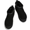 imageProject Cloud 100 Genuine Suede Leather Ankle Boots for Women  Fur Boots Memory Foam Insole Womens Boots  AntiSlip Mini Platform Boots  Lightweight Winter Boots for Women  Snow Boots HuggyBlack
