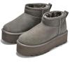 imageProject Cloud 100 Genuine Suede Leather Ankle Boots for Women  Fur Boots Memory Foam Insole Womens Boots  AntiSlip Mini Platform Boots  Lightweight Winter Boots for Women  Snow Boots HuggyGrey