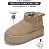 imageProject Cloud 100 Genuine Suede Leather Ankle Boots for Women  Fur Boots Memory Foam Insole Womens Boots  AntiSlip Mini Platform Boots  Lightweight Winter Boots for Women  Snow Boots HuggyTaupe