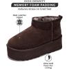 imageProject Cloud 100 Genuine Suede Leather Ankle Boots for Women  Fur Boots Memory Foam Insole Womens Boots  AntiSlip Mini Platform Boots  Lightweight Winter Boots for Women  Snow Boots HuggyBrown