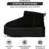 imageProject Cloud 100 Genuine Suede Leather Ankle Boots for Women  Fur Boots Memory Foam Insole Womens Boots  AntiSlip Mini Platform Boots  Lightweight Winter Boots for Women  Snow Boots HuggyBlack