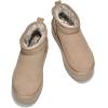 imageProject Cloud 100 Genuine Suede Leather Ankle Boots for Women  Fur Boots Memory Foam Insole Womens Boots  AntiSlip Mini Platform Boots  Lightweight Winter Boots for Women  Snow Boots HuggyTaupe