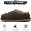 imageProject Cloud Australian Sheepskin Slippers  Memory Foam Mens Indoor ampamp Outdoor NonSlip Footwear Furry House Shoes for RelaxationChocolate