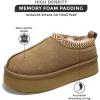 imageProject Cloud Platform Slippers for Women 100 Genuine Leather  Memory Foam Womens Slippers Nonslip Clogs for Women 2025 Fuzzy Slippers Women Footwear ampamp Platform Slippers SayreChestnut