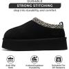 imageProject Cloud Platform Slippers for Women 100 Genuine Leather  Memory Foam Womens Slippers Nonslip Clogs for Women 2025 Fuzzy Slippers Women Footwear ampamp Platform Slippers SayreBlack