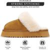 imageProject Cloud Slippers for Women  100 Genuine Suede Womens platform slippers for women  Memory Foam Clogs for Women  Mules for women 2025  Women Footwear Christmas Slippers VikiChestnut