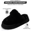 imageProject Cloud Slippers for Women  100 Genuine Suede Womens platform slippers for women  Memory Foam Clogs for Women  Mules for women 2025  Women Footwear Christmas Slippers VikiBlack