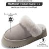 imageProject Cloud Slippers for Women  100 Genuine Suede Womens platform slippers for women  Memory Foam Clogs for Women  Mules for women 2025  Women Footwear Christmas Slippers VikiGrey