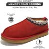 imageProject Cloud Slippers for Women Genuine Australian Sheepskin ampamp Real Shearling Fur Womens Slippers  Memory Foam Womens Slippers  Fuzzy Slippers Gifts for Women Footwear NeritaRed
