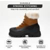 imageProject Cloud Snow Boots for Women Waterproof Genuine Leather 25quot Platform Wedge Womens Boots  Memory Foam Fur Boots Winters Boots for Women NonSlip Rain Boots Womens Snow Boots LydiaBrown
