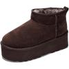 imageProject Cloud 100 Genuine Suede Leather Ankle Boots for Women  Fur Boots Memory Foam Insole Womens Boots  AntiSlip Mini Platform Boots  Lightweight Winter Boots for Women  Snow Boots HuggyBrown