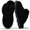 imageProject Cloud House Slippers for Women  100 Genuine Leather ampamp Natural Fur lining Fuzzy Slippers Women  Memory Foam Women Shoes ampamp House Shoes for Women Cozy ampamp Fluffy Slippers HedyBlack
