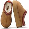 imageProject Cloud Platform Slippers for Women 100 Genuine Leather  Memory Foam Womens Slippers Nonslip Clogs for Women 2025 Fuzzy Slippers Women Footwear ampamp Platform Slippers SayreTan