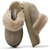 imageProject Cloud Slippers for Women  100 Genuine Suede Womens platform slippers for women  Memory Foam Clogs for Women  Mules for women 2025  Women Footwear Christmas Slippers VikiTaupe