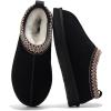 imageProject Cloud Slippers for Women Genuine Australian Sheepskin ampamp Real Shearling Fur Womens Slippers  Memory Foam Womens Slippers  Fuzzy Slippers Gifts for Women Footwear NeritaBlack