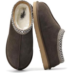 imageProject Cloud Australian Sheepskin Slippers  Memory Foam Mens Indoor ampamp Outdoor NonSlip Footwear Furry House Shoes for RelaxationChocolate