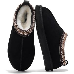 imageProject Cloud Slippers for Women Genuine Australian Sheepskin ampamp Real Shearling Fur Womens Slippers  Memory Foam Womens Slippers  Fuzzy Slippers Gifts for Women Footwear NeritaBlack