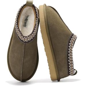imageProject Cloud Slippers for Women Genuine Australian Sheepskin ampamp Real Shearling Fur Womens Slippers  Memory Foam Womens Slippers  Fuzzy Slippers Gifts for Women Footwear NeritaOlive