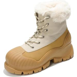 imageProject Cloud Snow Boots for Women Waterproof Genuine Leather 25quot Platform Wedge Womens Boots  Memory Foam Fur Boots Winters Boots for Women NonSlip Rain Boots Womens Snow Boots LydiaCamel