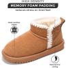 imageProject Cloud Genuine Leather Girls Boots  Winter Boots ampamp Fall Shoes  Memory Foam Mini Fall Boots Girls Fashion Fur Boots  NonSlip Girls Ankle Boots  Kids Boots for GirlsChestnut Stitch
