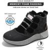 imageProject Cloud Waterproof Snow Boots for Women  Memory Foam Insole NonSlip Womens Snow Boots ampamp Winter Shoes with Shoe Lace  Lightweight Indoor Outdoor ShoesBlacksport Upper