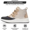 imageProject Cloud Waterproof Snow Boots for Women  Memory Foam Insole NonSlip Womens Snow Boots ampamp Winter Shoes with Shoe Lace  Lightweight Indoor Outdoor ShoesBeigesport Upper