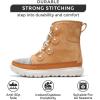 imageProject Cloud Womens Snow Boots  Genuine Suede Waterproof Memory Foam Insole and NonSlip Winter Snow Boots For Women Footwear  Outdoor Shoes LeonoraCamel