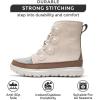 imageProject Cloud Womens Snow Boots  Genuine Suede Waterproof Memory Foam Insole and NonSlip Winter Snow Boots For Women Footwear  Outdoor Shoes LeonoraGrey