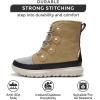 imageProject Cloud Womens Snow Boots  Genuine Suede Waterproof Memory Foam Insole and NonSlip Winter Snow Boots For Women Footwear  Outdoor Shoes LeonoraTaupe