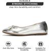 imageProject Cloud Ballet Flats Shoes for Women Casual Womens Shoes Dressy wMemory Foam Insole for Mom Flats for Women Footwear Womens Dresses Shoes EllisonSilver