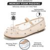 imageProject Cloud Crystal Mesh Ballet Flats for Women Memory Foam  Mesh Flats Women Footwear ampamp Ballet Shoes for Women  NonSlip Women Flats  Casual Ballerina Flats for Women AmityNude