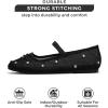 imageProject Cloud Crystal Mesh Ballet Flats for Women Memory Foam  Mesh Flats Women Footwear ampamp Ballet Shoes for Women  NonSlip Women Flats  Casual Ballerina Flats for Women AmityBlack