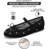 imageProject Cloud Crystal Mesh Ballet Flats for Women Memory Foam  Mesh Flats Women Footwear ampamp Ballet Shoes for Women  NonSlip Women Flats  Casual Ballerina Flats for Women AmityBlack