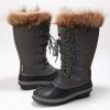 imageProject Cloud Womens Snow Boots  Genuine Leather Memory Foam Insole Fur MidCalf Winter Snow Boots for Women Footwear  Lightweight NonSlip Outdoor Shoes VenturaGrey