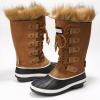 imageProject Cloud Womens Snow Boots  Genuine Leather Memory Foam Insole Fur MidCalf Winter Snow Boots for Women Footwear  Lightweight NonSlip Outdoor Shoes VenturaTan