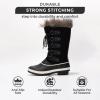 imageProject Cloud Womens Snow Boots  Genuine Leather Memory Foam Insole Fur MidCalf Winter Snow Boots for Women Footwear  Lightweight NonSlip Outdoor Shoes VenturaBlack