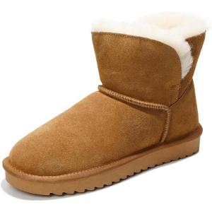 imageProject Cloud 100 Genuine Suede Boots for Women  Fur Lined Ankle Boots for Women  Comfortable Booties for Women Memory Foam Womens Boots Fur Snow Boots for Women TimmyBrown