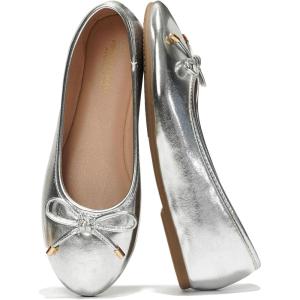 imageProject Cloud Ballet Flats Shoes for Women Casual Womens Shoes Dressy wMemory Foam Insole for Mom Flats for Women Footwear Womens Dresses Shoes EllisonSilver