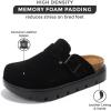 imageProject Cloud Genuine Leather Clogs for Women  Memory Foam Arch Support Women Footwear Womens Casual Shoes NonSlip Platform Clogs Mules for Women 2025  Women Shoes Benton ChunkyBlackmono