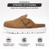 imageProject Cloud Genuine Leather Clogs for Women  Memory Foam Arch Support Women Footwear Womens Casual Shoes NonSlip Platform Clogs Mules for Women 2025  Women Shoes Benton ChunkyChestnut