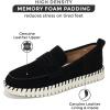 imageProject Cloud Genuine Leather Shoes Women  Memory Foam Womens Shoes ampamp Loafers for Women Non Slip Leather Shoes for Women Flexible Sole Loafers for Women 2025  Women Footwear FilideBlack
