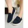 imageProject Cloud Genuine Leather Shoes Women  Memory Foam Womens Shoes ampamp Loafers for Women Non Slip Leather Shoes for Women Flexible Sole Loafers for Women 2025  Women Footwear FilideNavy