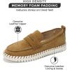 imageProject Cloud Genuine Leather Shoes Women  Memory Foam Womens Shoes ampamp Loafers for Women Non Slip Leather Shoes for Women Flexible Sole Loafers for Women 2025  Women Footwear FilideTan
