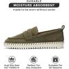 imageProject Cloud Genuine Leather Shoes Women  Memory Foam Womens Shoes ampamp Loafers for Women Non Slip Leather Shoes for Women Flexible Sole Loafers for Women 2025  Women Footwear FilideOlive