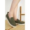 imageProject Cloud Genuine Leather Shoes Women  Memory Foam Womens Shoes ampamp Loafers for Women Non Slip Leather Shoes for Women Flexible Sole Loafers for Women 2025  Women Footwear FilideOlive