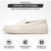 imageProject Cloud Genuine Leather Womens Loafers  Non Slip Work Shoes Women Footwear with Memory Foam Insole  Lightweight ampamp Flexible All Season Shoes Filide1Cream