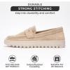 imageProject Cloud Genuine Leather Womens Loafers  Non Slip Work Shoes Women Footwear with Memory Foam Insole  Lightweight ampamp Flexible All Season Shoes Filide1Nude