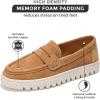 imageProject Cloud Genuine Leather Womens Loafers  Non Slip Work Shoes Women Footwear with Memory Foam Insole  Lightweight ampamp Flexible All Season Shoes Filide1Whiskey